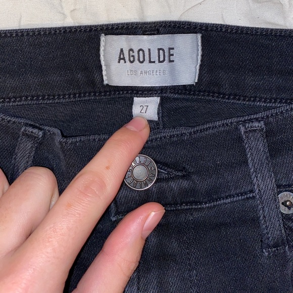 Agolde washed black skinny jeans - Picture 2 of 8